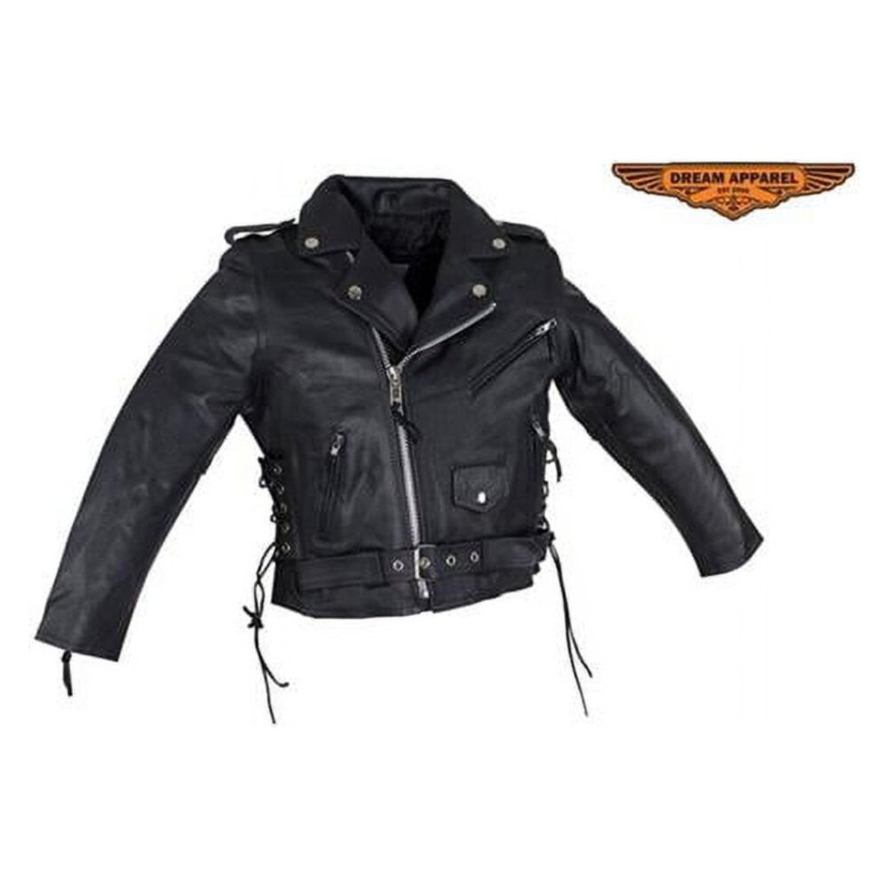 Dream Apparel Kids Genuine Leather Motorcycle Jacket KD344